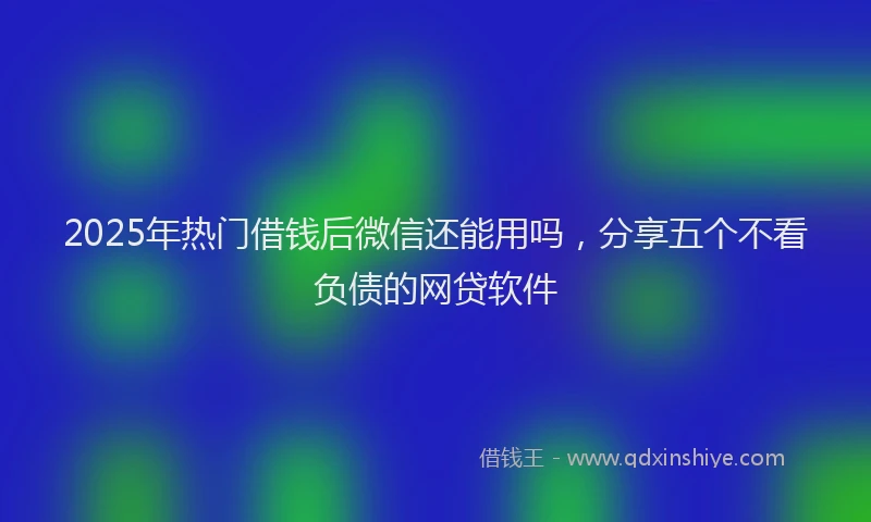 2025年热门借钱后微信还能用吗，分享五个不看负债的网贷软件