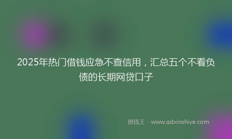 2025年热门借钱应急不查信用，汇总五个不看负债的长期网贷口子