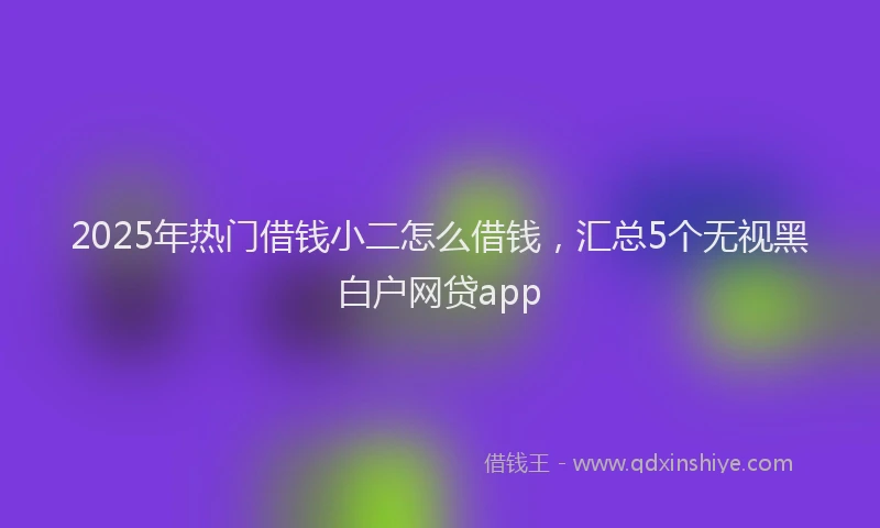 2025年热门借钱小二怎么借钱，汇总5个无视黑白户网贷app