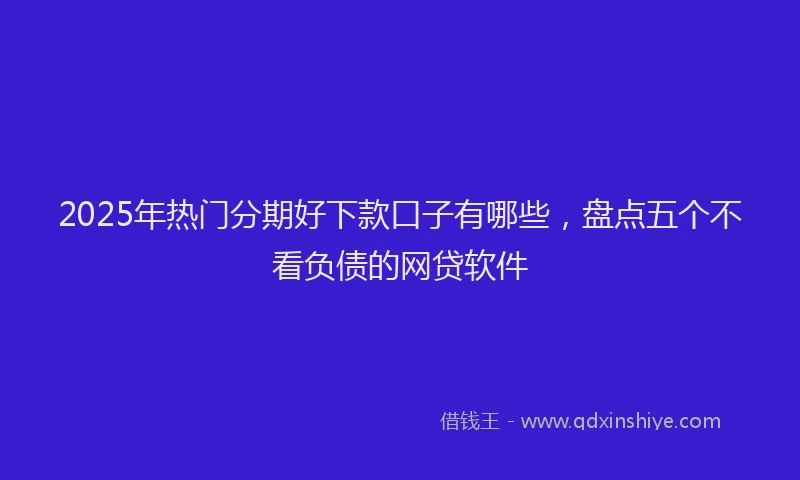 2025年热门分期好下款口子有哪些，盘点五个不看负债的网贷软件
