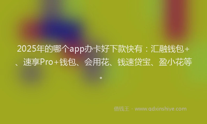 2025年的哪个app办卡好下款快有：汇融钱包+、速享Pro+钱包、会用花、钱速贷宝、盈小花等。