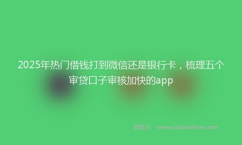 2025年热门借钱打到微信还是银行卡，梳理五个审贷口子审核加快的app