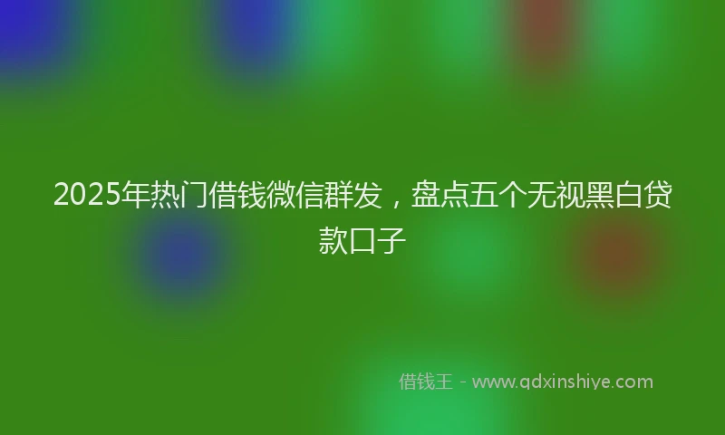 2025年热门借钱微信群发，盘点五个无视黑白贷款口子