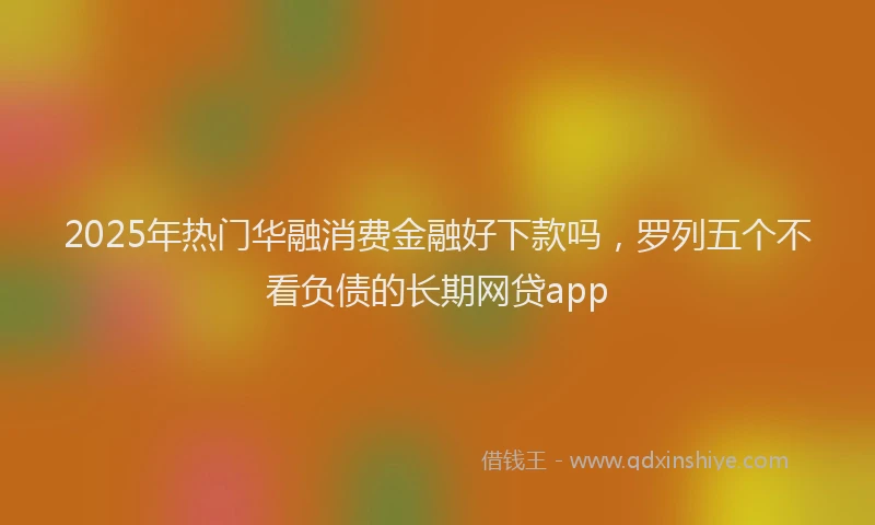 2025年热门华融消费金融好下款吗，罗列五个不看负债的长期网贷app