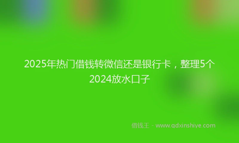2025年热门借钱转微信还是银行卡，整理5个2024放水口子