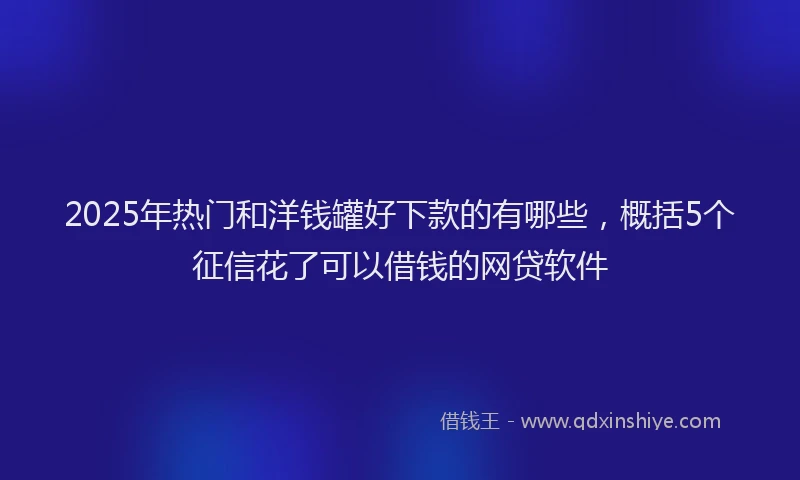 2025年热门和洋钱罐好下款的有哪些，概括5个征信花了可以借钱的网贷软件