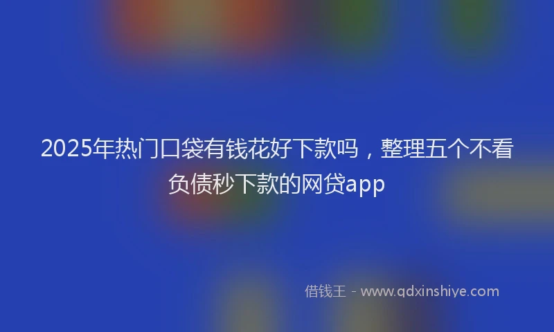2025年热门口袋有钱花好下款吗，整理五个不看负债秒下款的网贷app