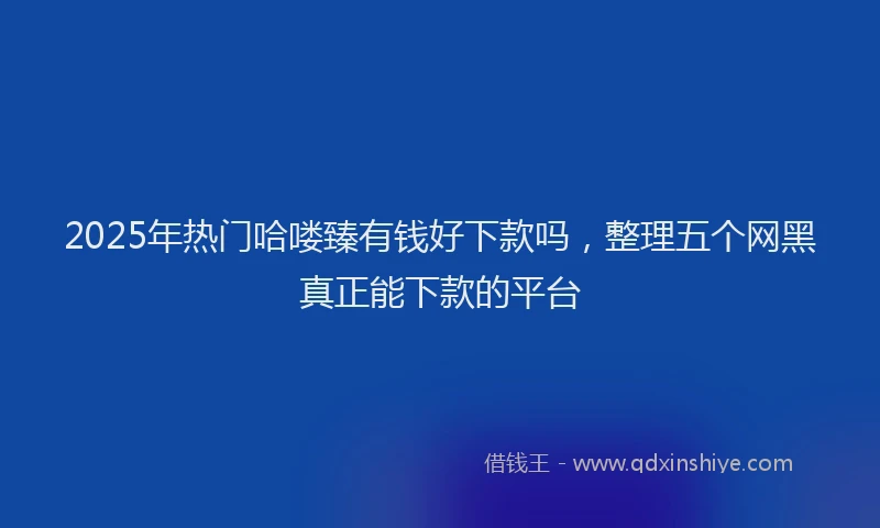 2025年热门哈喽臻有钱好下款吗，整理五个网黑真正能下款的平台