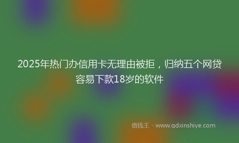 2025年热门办信用卡无理由被拒，归纳五个网贷容易下款18岁的软件