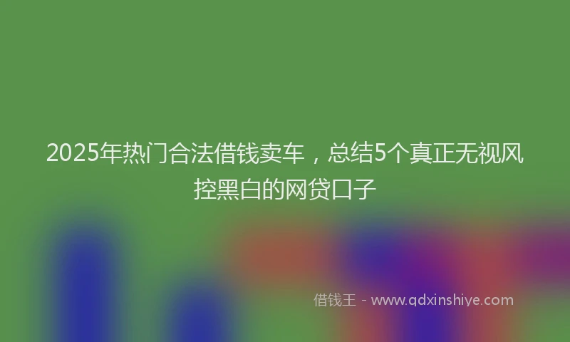 2025年热门合法借钱卖车，总结5个真正无视风控黑白的网贷口子
