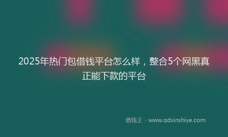 2025年热门包借钱平台怎么样，整合5个网黑真正能下款的平台