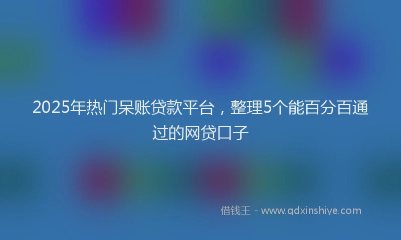 2025年热门呆账贷款平台，整理5个能百分百通过的网贷口子