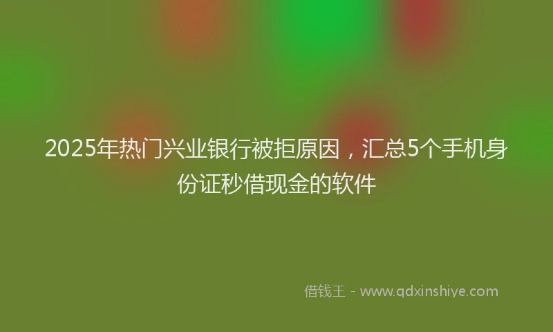 2025年热门兴业银行被拒原因，汇总5个手机身份证秒借现金的软件