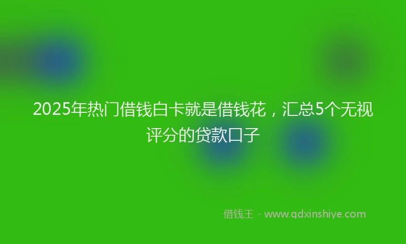 2025年热门借钱白卡就是借钱花，汇总5个无视评分的贷款口子