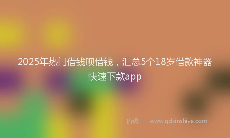 2025年热门借钱呗借钱，汇总5个18岁借款神器快速下款app