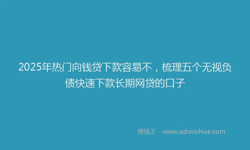 2025年热门向钱贷下款容易不，梳理五个无视负债快速下款长期网贷的口子