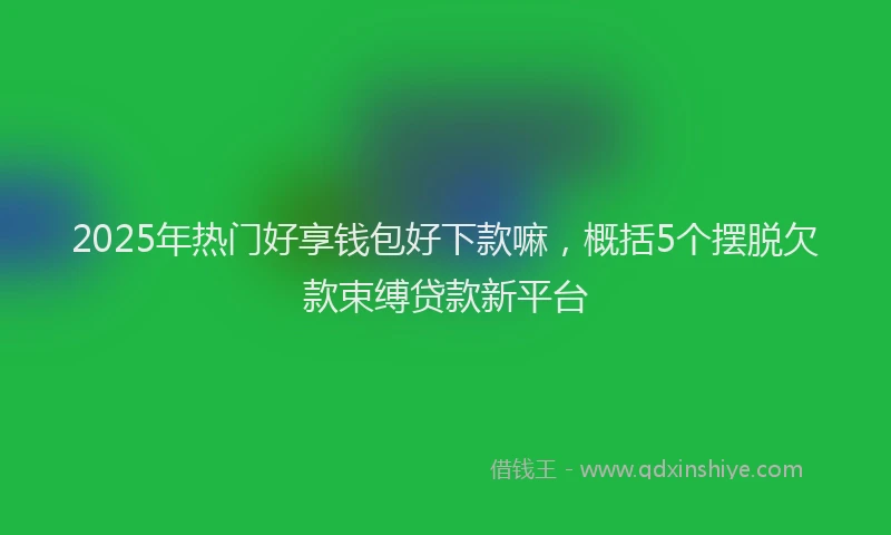 2025年热门好享钱包好下款嘛，概括5个摆脱欠款束缚贷款新平台