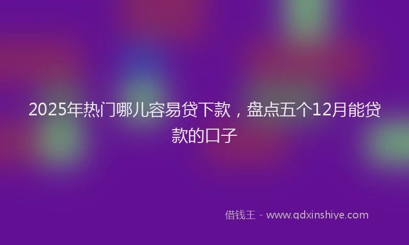 2025年热门哪儿容易贷下款，盘点五个12月能贷款的口子