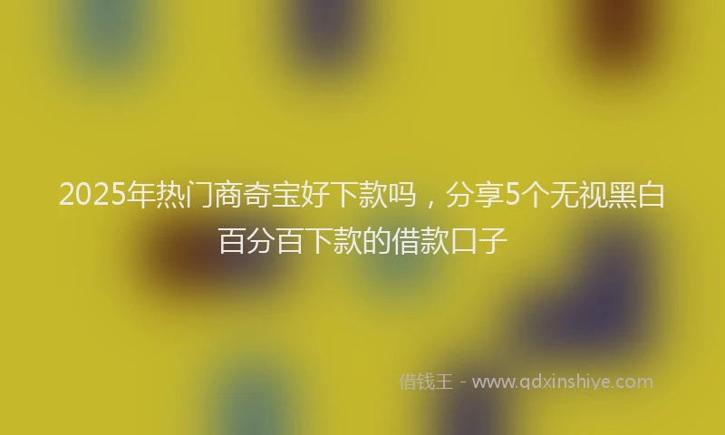 2025年热门商奇宝好下款吗，分享5个无视黑白百分百下款的借款口子