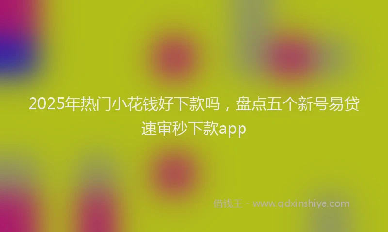2025年热门小花钱好下款吗，盘点五个新号易贷速审秒下款app