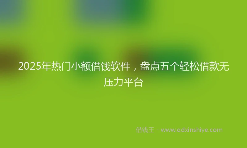 2025年热门小额借钱软件，盘点五个轻松借款无压力平台