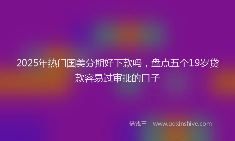 2025年热门国美分期好下款吗，盘点五个19岁贷款容易过审批的口子