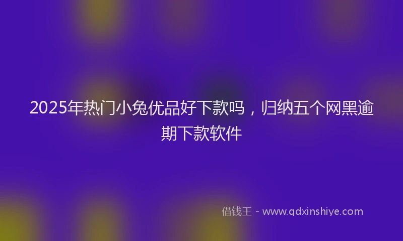 2025年热门小兔优品好下款吗，归纳五个网黑逾期下款软件