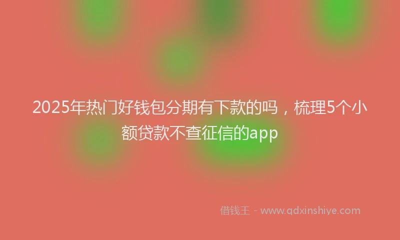 2025年热门好钱包分期有下款的吗，梳理5个小额贷款不查征信的app