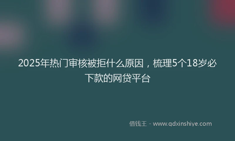 2025年热门审核被拒什么原因，梳理5个18岁必下款的网贷平台