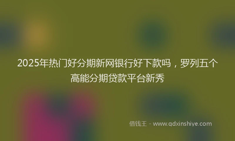 2025年热门好分期新网银行好下款吗,罗列五个高能分期贷款平台新秀