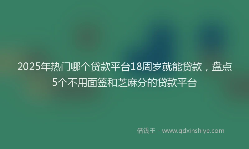 2025年热门哪个贷款平台18周岁就能贷款，盘点5个不用面签和芝麻分的贷款平台