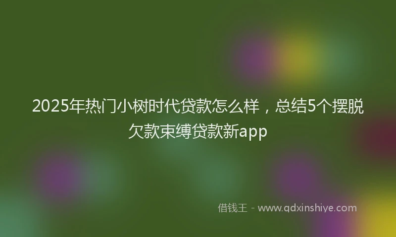 2025年热门小树时代贷款怎么样，总结5个摆脱欠款束缚贷款新app