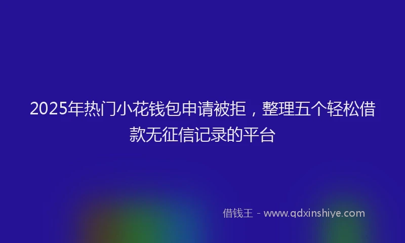 2025年热门小花钱包申请被拒，整理五个轻松借款无征信记录的平台