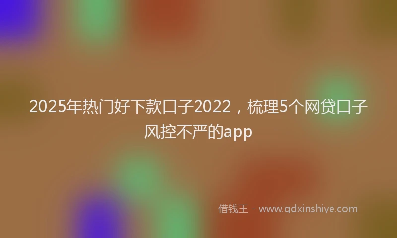 2025年热门好下款口子2022，梳理5个网贷口子风控不严的app
