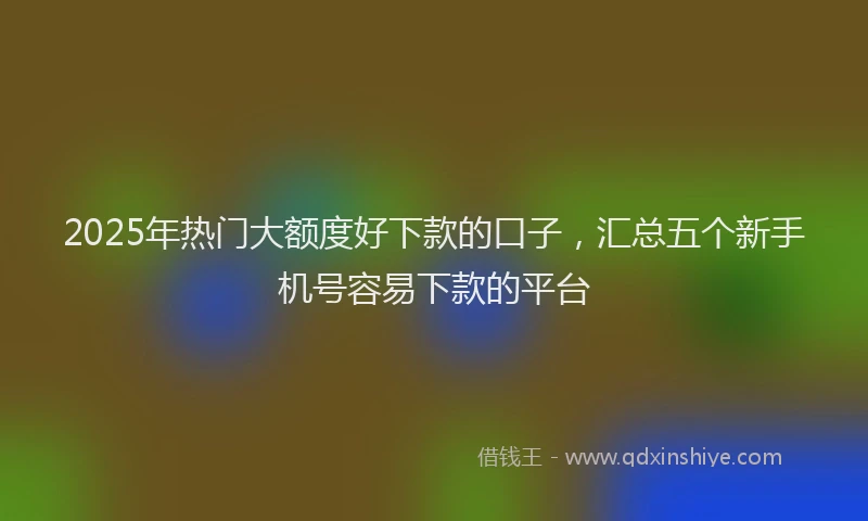 2025年热门大额度好下款的口子，汇总五个新手机号容易下款的平台