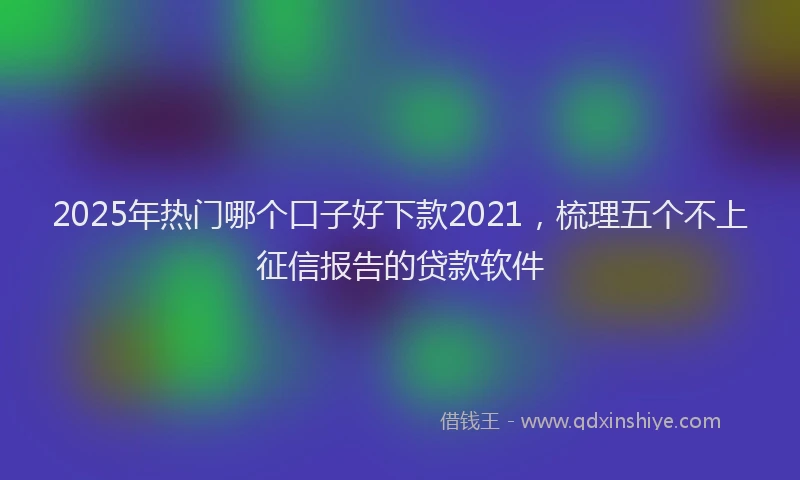 2025年热门哪个口子好下款2021，梳理五个不上征信报告的贷款软件