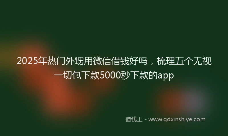 2025年热门外甥用微信借钱好吗，梳理五个无视一切包下款5000秒下款的app