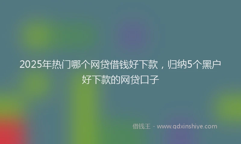 2025年热门哪个网贷借钱好下款，归纳5个黑户好下款的网贷口子