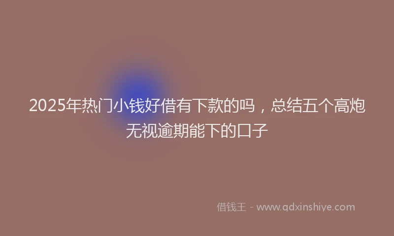 2025年热门小钱好借有下款的吗，总结五个高炮无视逾期能下的口子