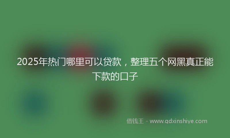 2025年热门哪里可以贷款，整理五个网黑真正能下款的口子