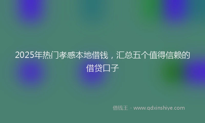 2025年热门孝感本地借钱，汇总五个值得信赖的借贷口子
