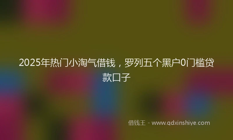 2025年热门小淘气借钱，罗列五个黑户0门槛贷款口子