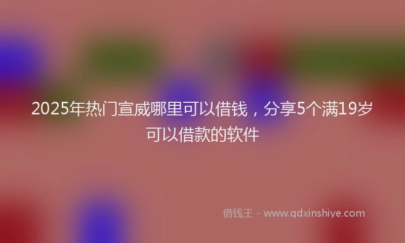 2025年热门宣威哪里可以借钱，分享5个满19岁可以借款的软件