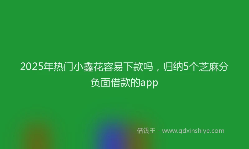 2025年热门小鑫花容易下款吗，归纳5个芝麻分负面借款的app