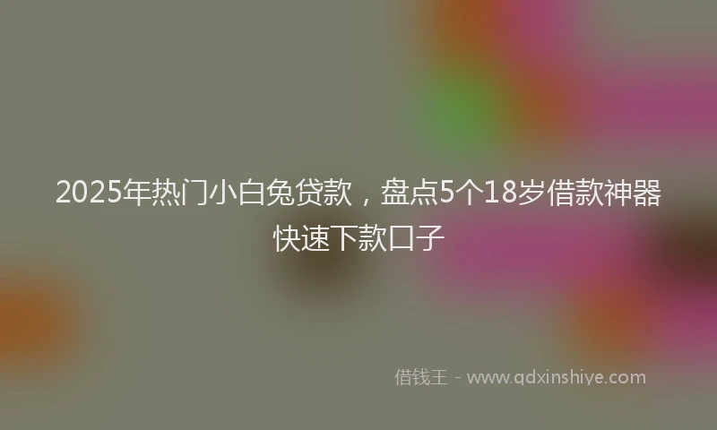 2025年热门小白兔贷款，盘点5个18岁借款神器快速下款口子