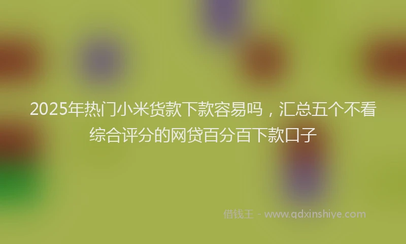 2025年热门小米货款下款容易吗，汇总五个不看综合评分的网贷百分百下款口子