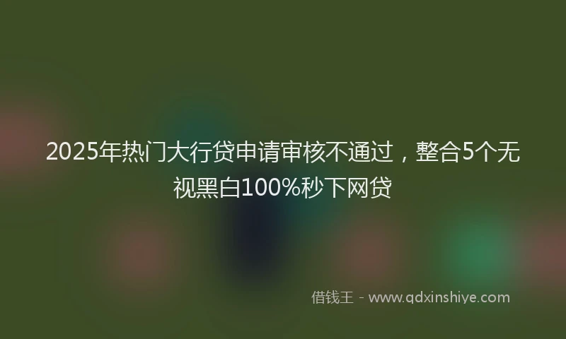 2025年热门大行贷申请审核不通过，整合5个无视黑白100%秒下网贷