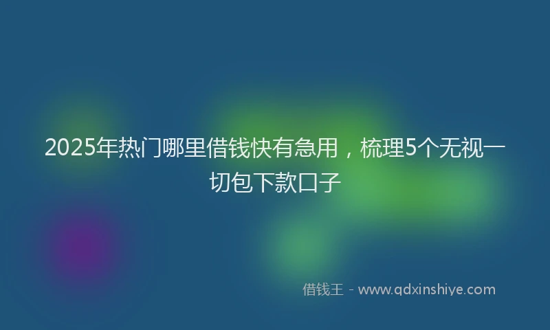 2025年热门哪里借钱快有急用，梳理5个无视一切包下款口子