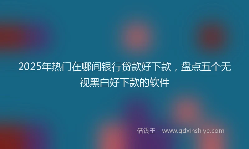 2025年热门在哪间银行贷款好下款，盘点五个无视黑白好下款的软件