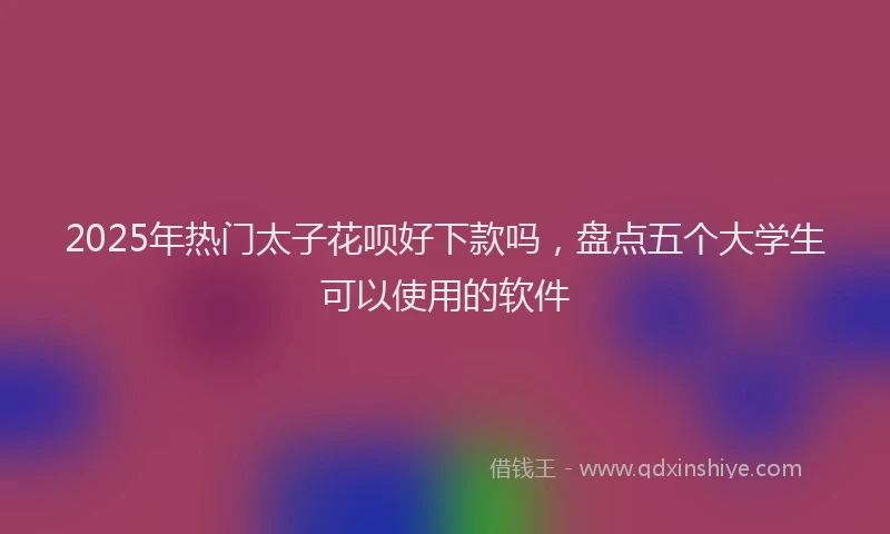 2025年热门太子花呗好下款吗，盘点五个大学生可以使用的软件